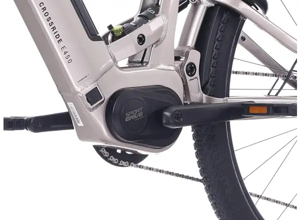 Rock Machine Crossride e450 FS niskonastupowe pełne zawieszenie rower elektryczny Sand Grey/Black