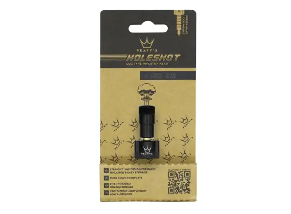 Peatys Holeshot CO2 głowica pompki Black