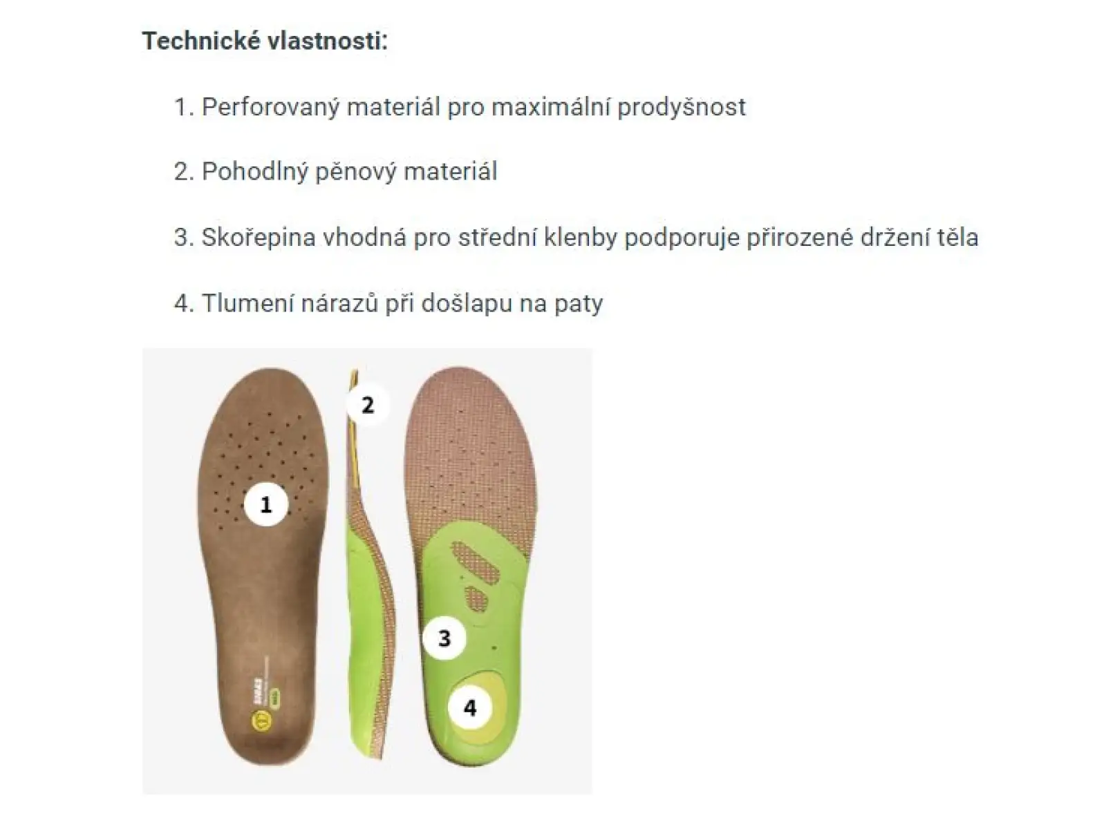 Sidas 3Feet Outdoor Mid wkładki do butów średnie podbicie 1 para