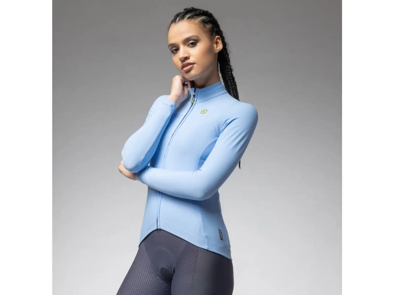 Alé R-EV1 Warm Race 2.0 damski ocieplany dres długi rękaw Sky Blue