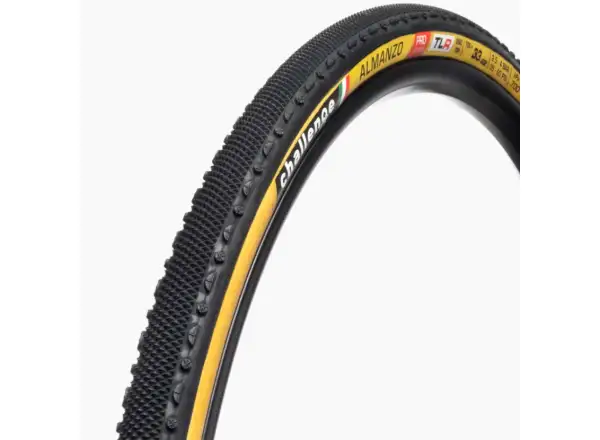 Challenge Almanzo TLR Pro 28" gravel opona kevlar Black/Tan