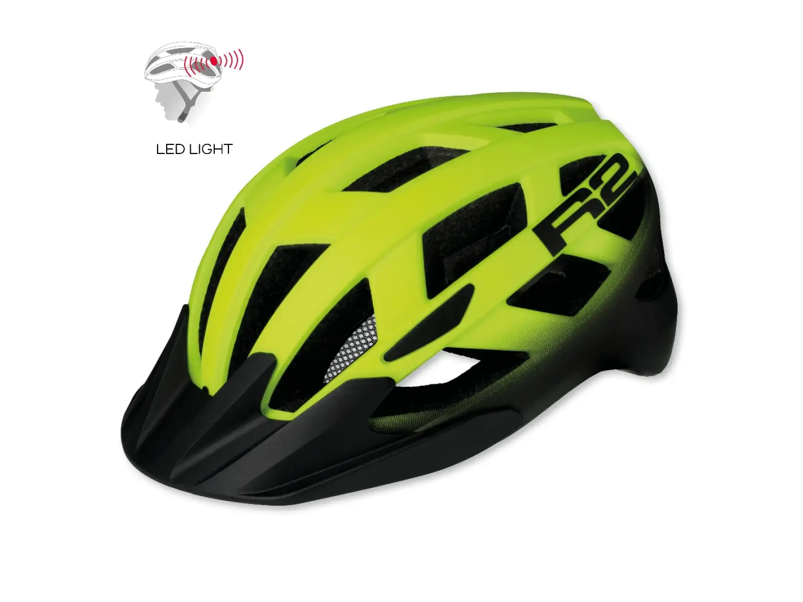 R2 Lumen kask rowerowy neonowy żółty/czarny