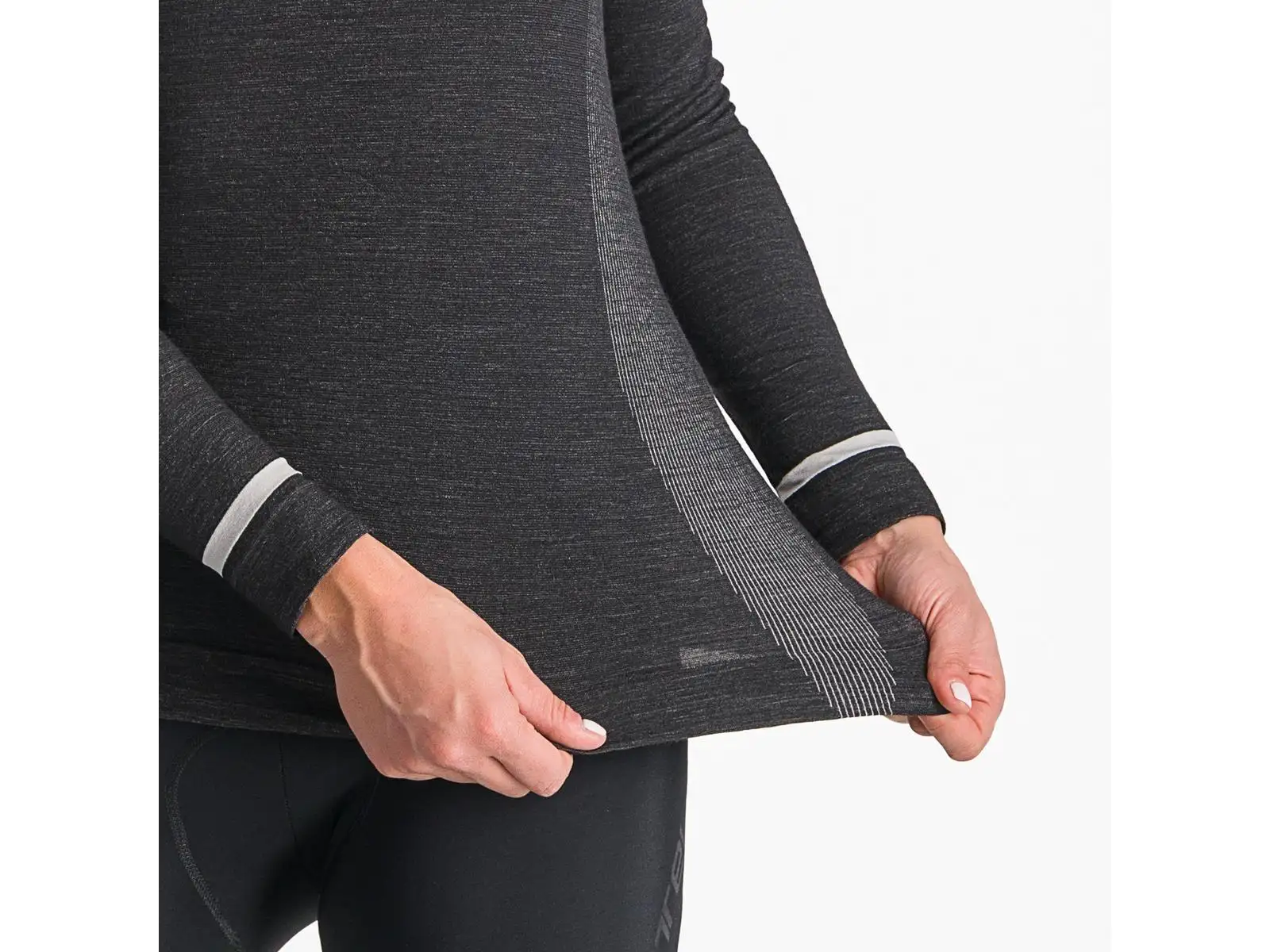 Castelli Merino damski podkoszulek z długim rękawem Black