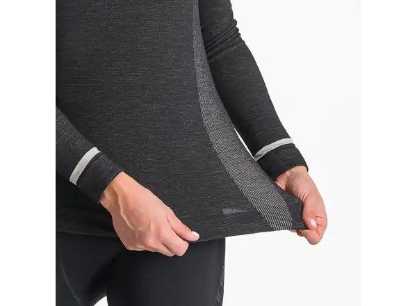 Castelli Merino damski podkoszulek z długim rękawem Black