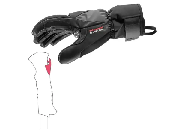 Leki Hevon Thermo 3D narciarskie rękawice Black