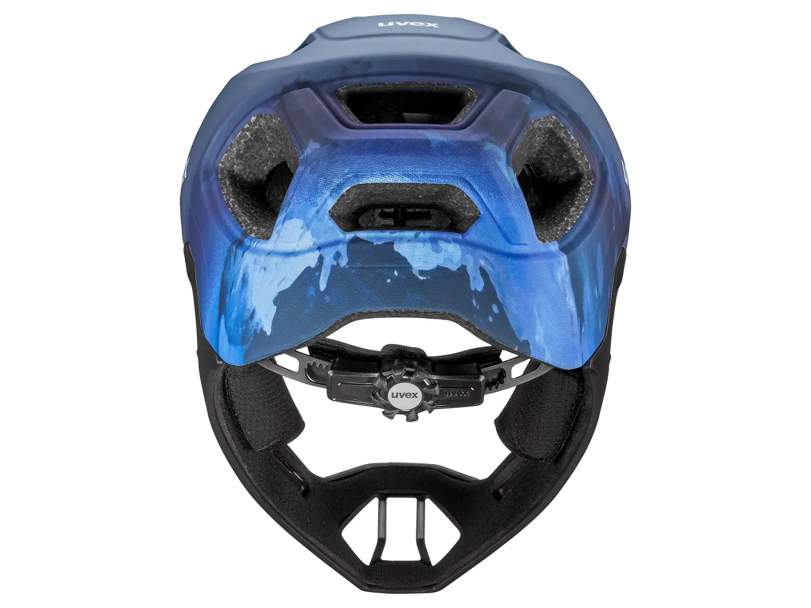 Uvex React JR kask MTB fullface Dusk blue matt