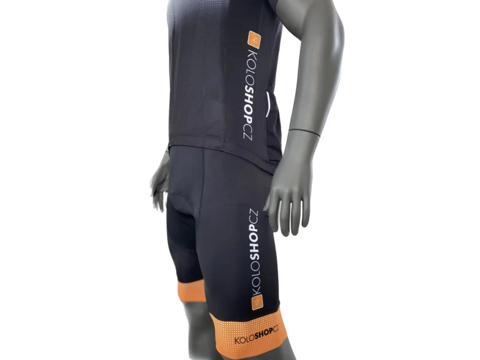 Koloshop Force męskie szorty z wkładką i szelkami pomarańczowa