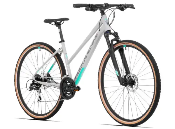 Rock Machine CrossRide 300 Lady gloss light grey/dark grey damski rower trekkingowy