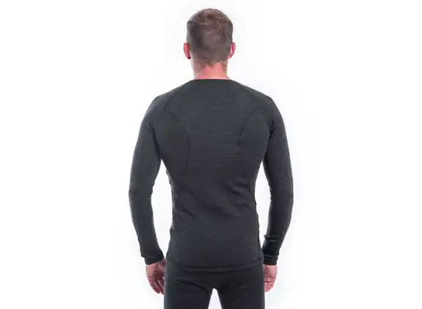 Sensor Merino Bold męska koszulka z długim rękawem Anthracite Gray