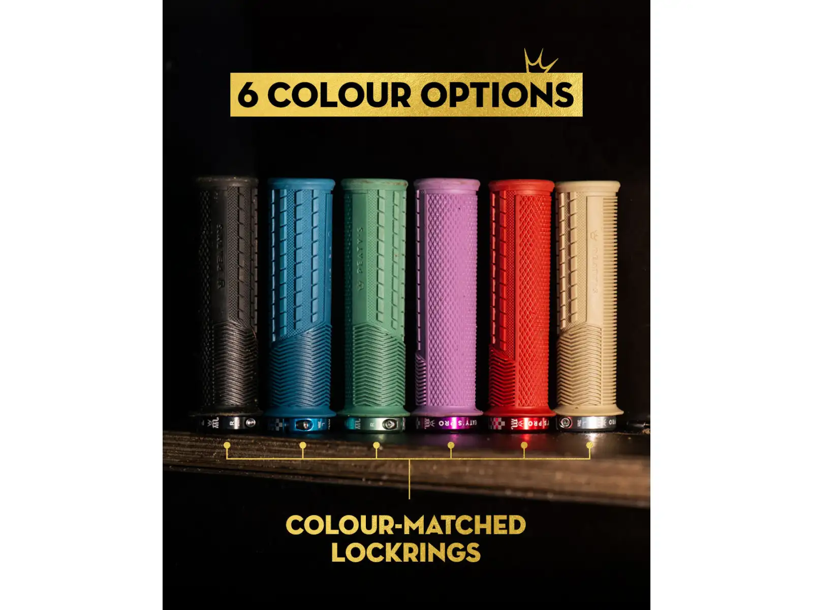 Peatys Monarch Pro Knurl Thick chwyty Black