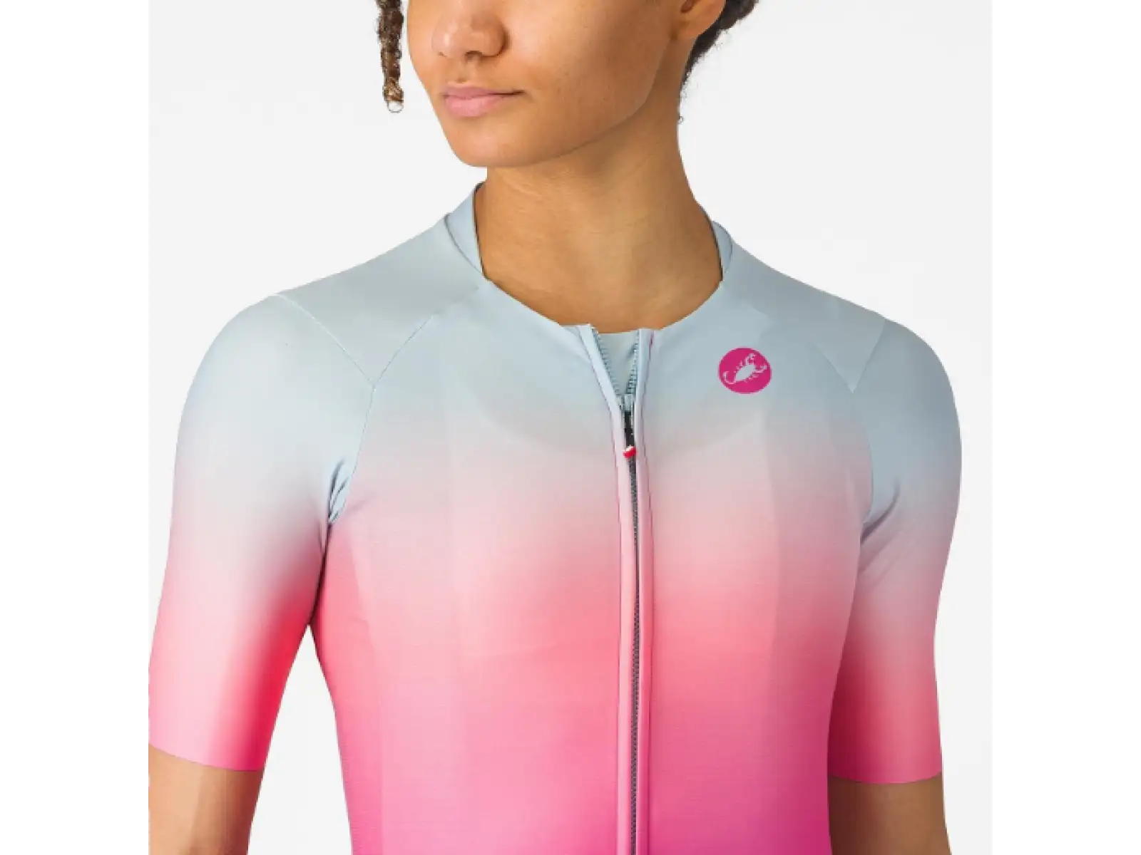 Castelli UPF W damska koszulka Winter Sky/Violet Pink