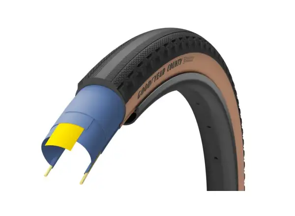 Goodyear County Ultimate Tubeless Complete 40-622 gravel opona kevlar Tan