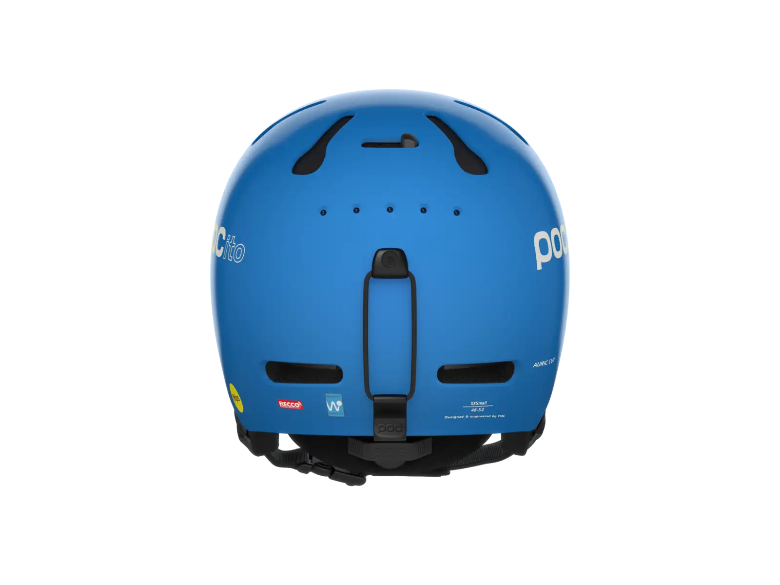 POC POCito Auric Cut MIPS dziecięcy kask narciarski Fluorescent Blue