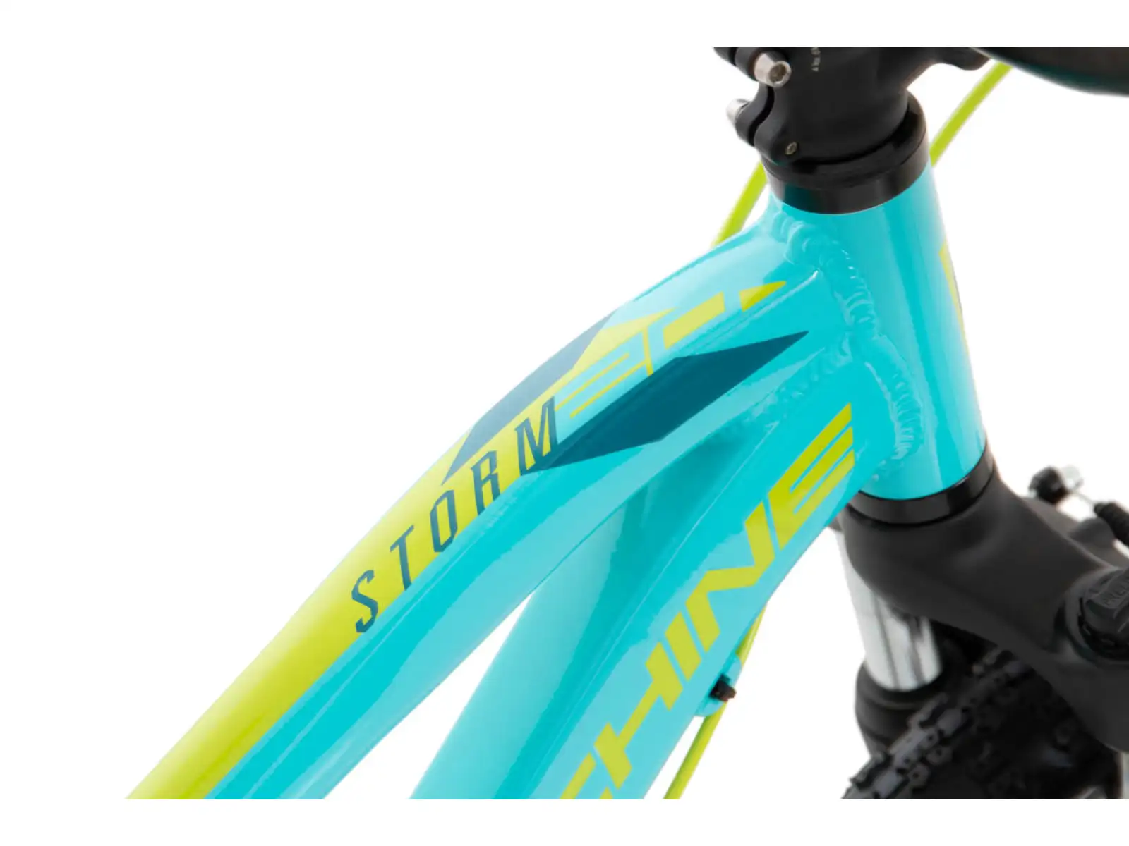 Rock Machine Storm 20 VB rower dziecięcy Gloss Neon Cyan/Yellow/Petrol