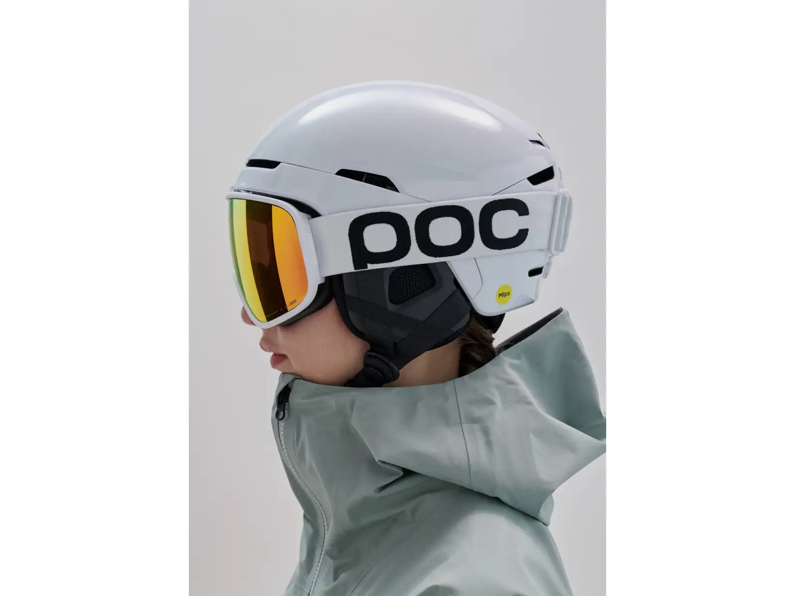 POC Vitrea Mid gogle narciarskie Hydrogen White/Partly Sunny Orange