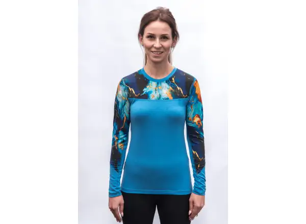 Sensor Merino Impress damska koszulka długi rękaw niebieska/universe