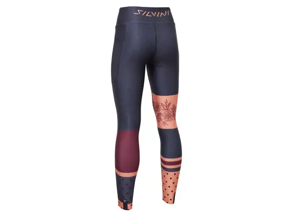 Silvini Veniana damskie ocieplane legginsy Charcoal/Orange