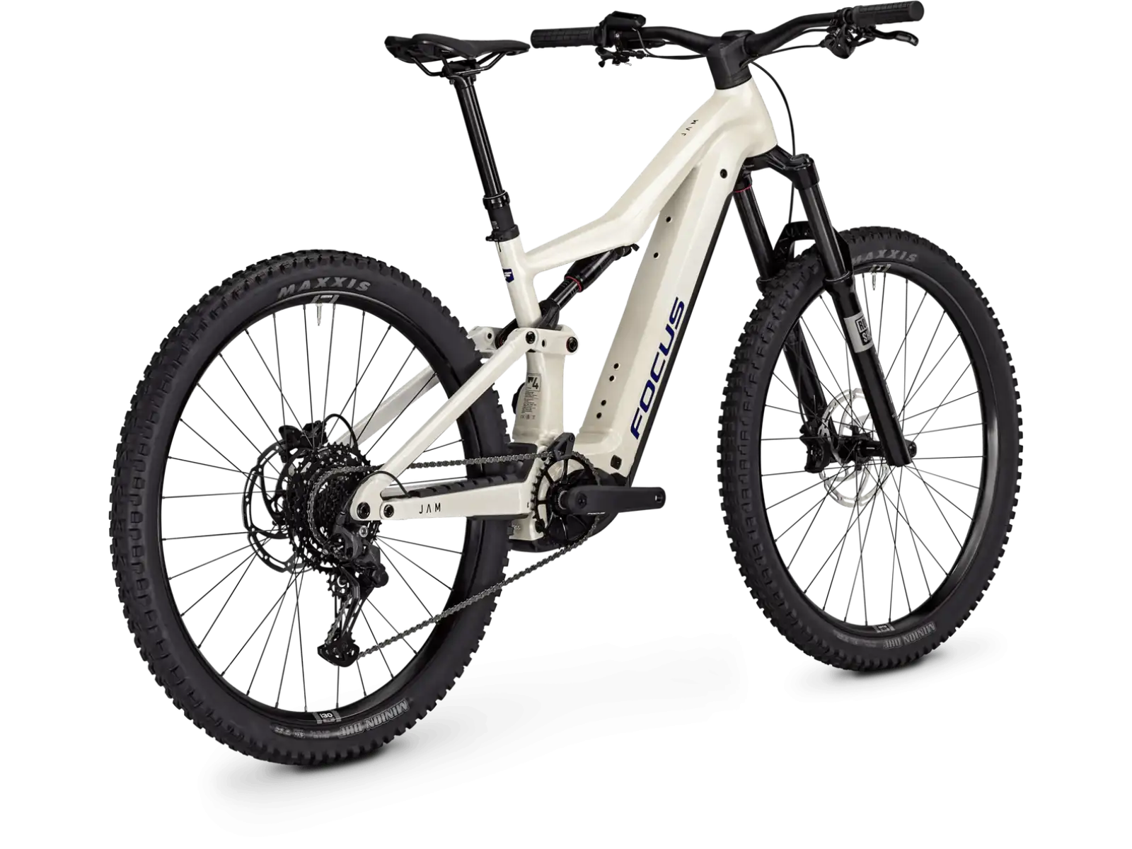 Focus JAM 7 800Wh w pełni amortyzowany rower elektryczny Champagne / Shellwhite
