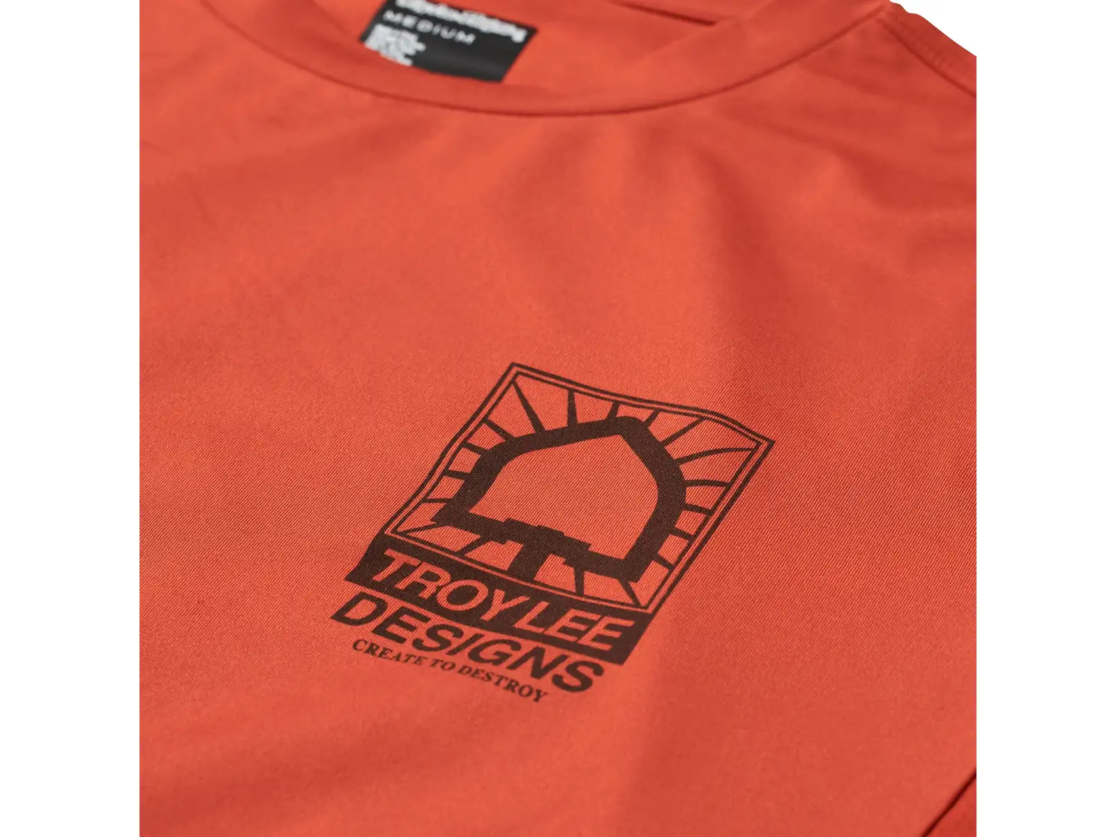 Troy Lee Designs Ruckus Ride Tee Create To Destroy męska koszulka rowerowa z długim rękawem Brick