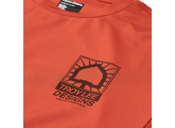 Troy Lee Designs Ruckus Ride Tee Create To Destroy męska koszulka rowerowa z długim rękawem Brick