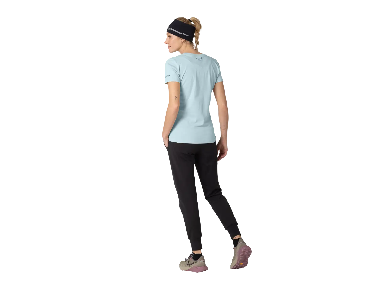 Dynafit Graphic Cotton damska koszulka z krótkim rękawem Cloud Blue/Tabloid