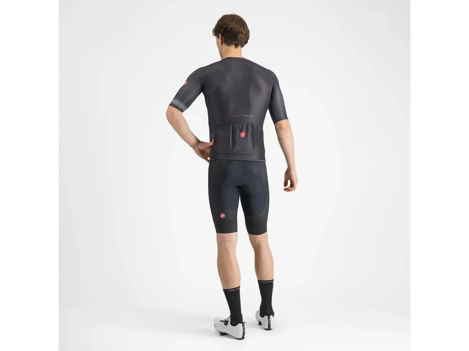 Castelli A/C męskie spodenki z wkładką i szelkami Black