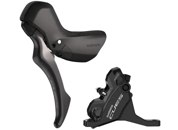 Shimano CUES BR-U6030 + BL-U6030 hamulec tarczowy przedni (lewa klamka), J-kit, polimerowy