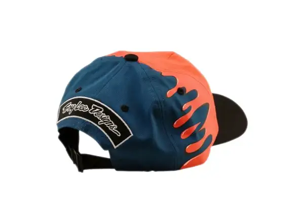 Troy Lee Designs Unstructured Curved Finish Line czapka z daszkiem Coral/Blue