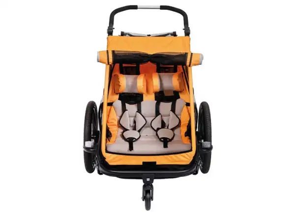 XLC DUOs BS-C10 dwumiejscowa przyczepka 20" Marigold/Anthrazit