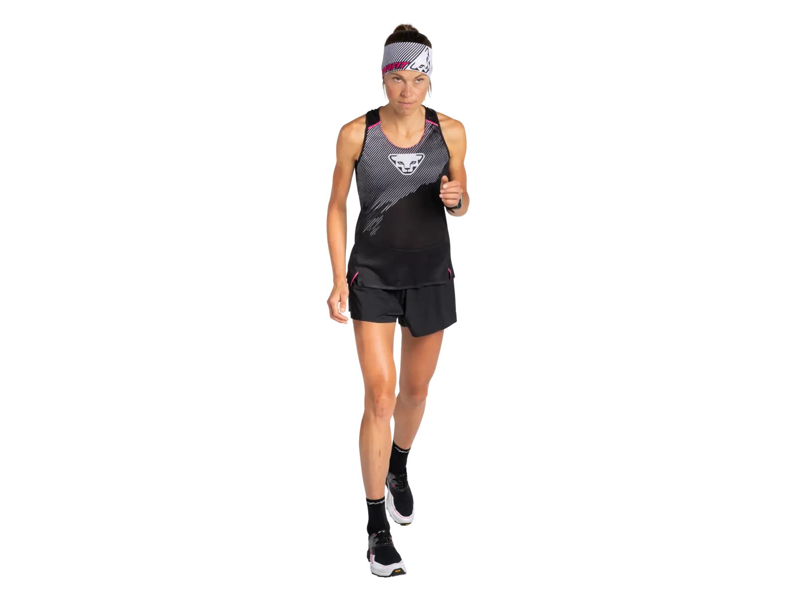 Dynafit DNA Split 2w1 damskie startowe biegowe spodenki Black Out
