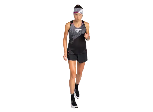 Dynafit DNA Split 2w1 damskie startowe biegowe spodenki Black Out