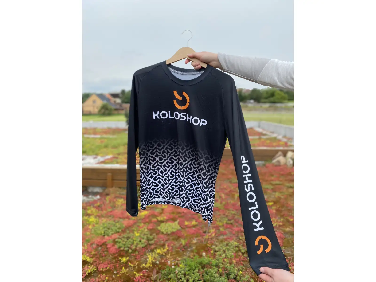 Koloshop Sensor męska koszulka z długim rękawem Black