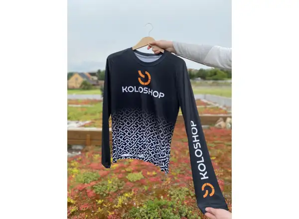 Koloshop Sensor męska koszulka z długim rękawem Black