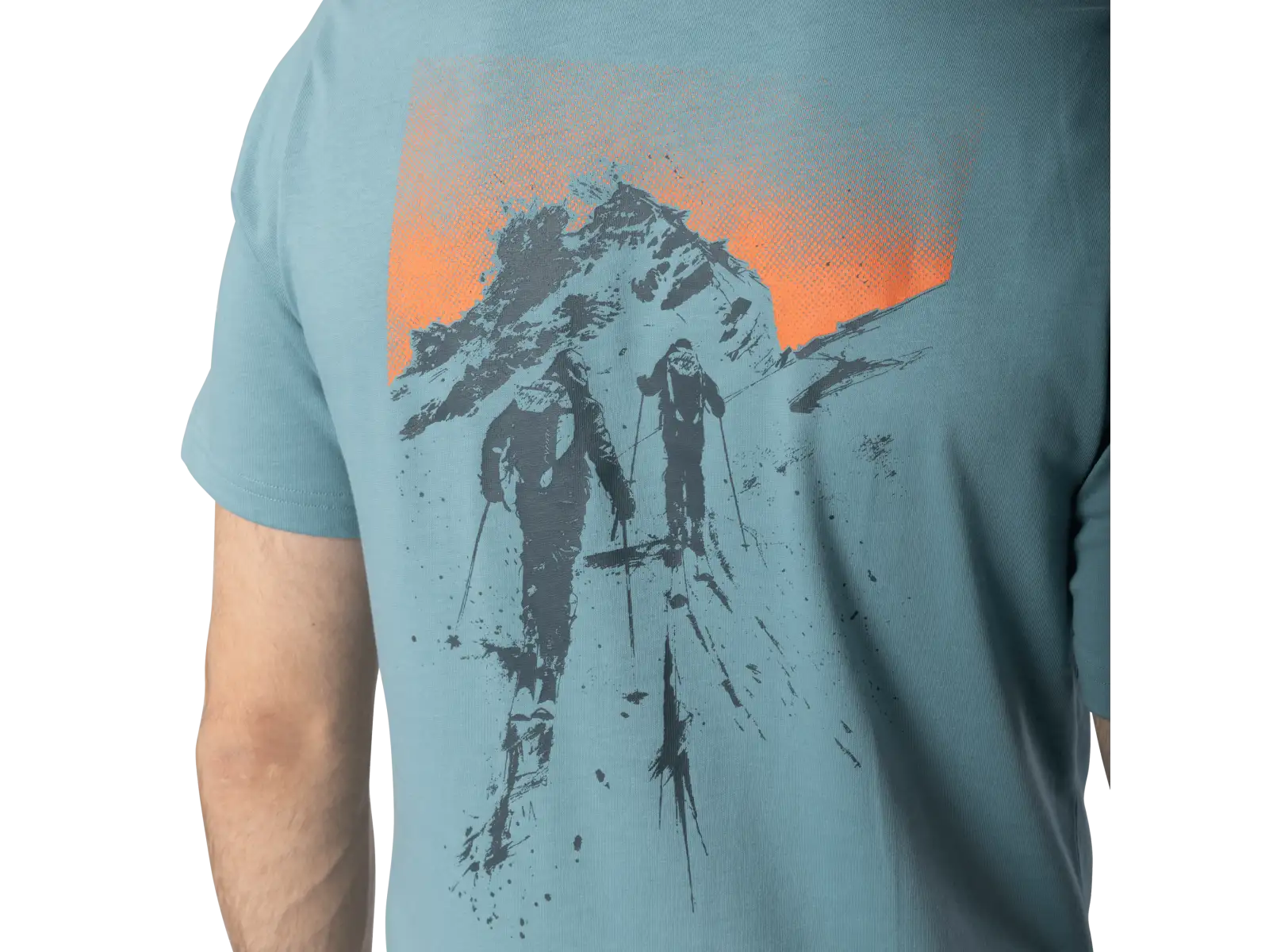 Dynafit Back Graphic Cotton męska koszulka z krótkim rękawem Smoke Blue/Approach