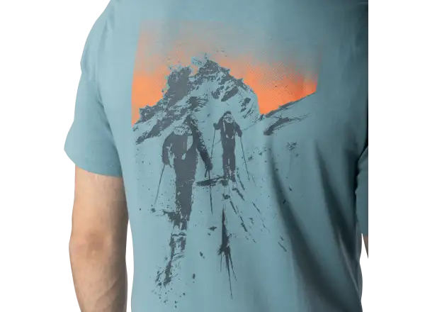 Dynafit Back Graphic Cotton męska koszulka z krótkim rękawem Smoke Blue/Approach