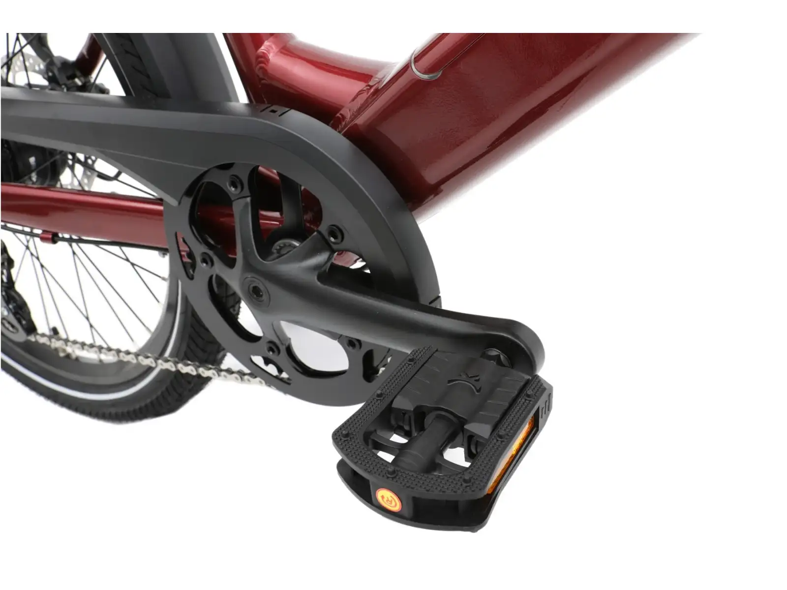 Apache Tanka 24 RX składany rower elektryczny 363 Wh S/M bordowy