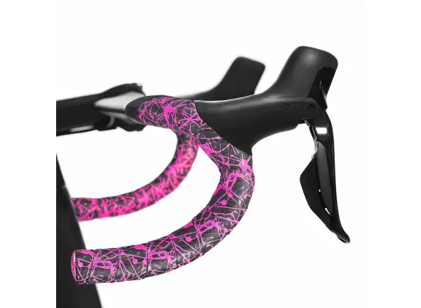 Supacaz Super Sticky Kush Splat owijka Neon Pink/Pink Plugs