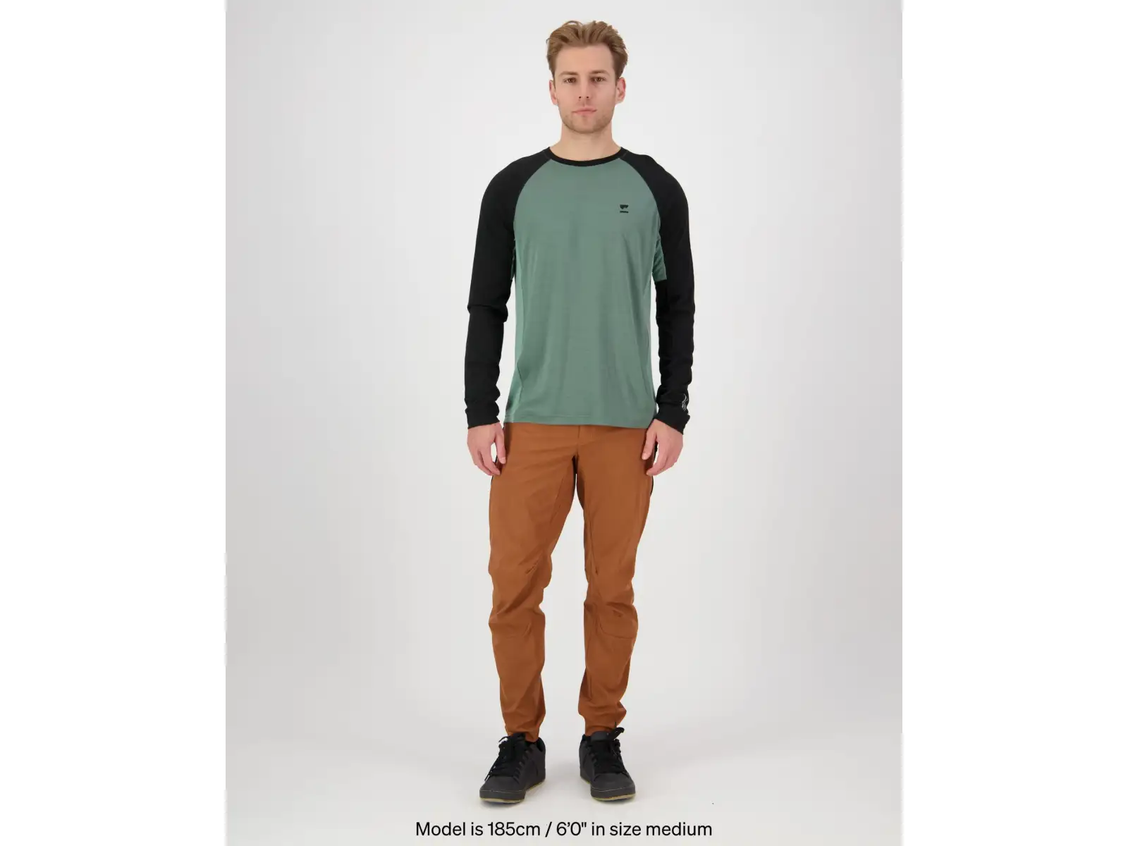 Mons Royale Tarn Merino męska koszulka z długim rękawem Cypress / Black / Thyme