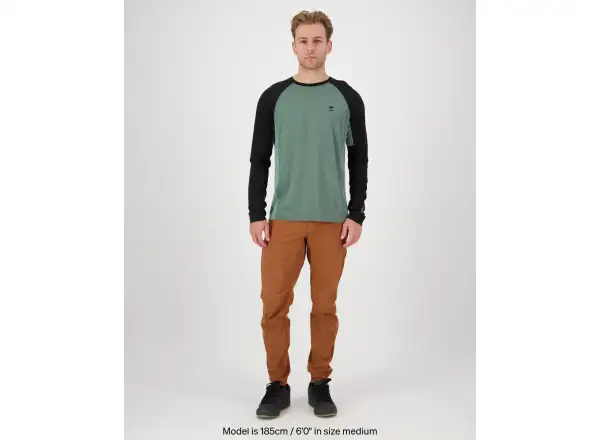 Mons Royale Tarn Merino męska koszulka z długim rękawem Cypress / Black / Thyme