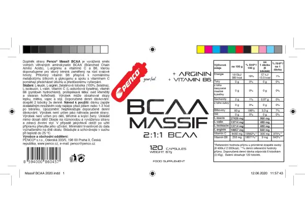 Penco BCAA MASSIF 120 tabletek