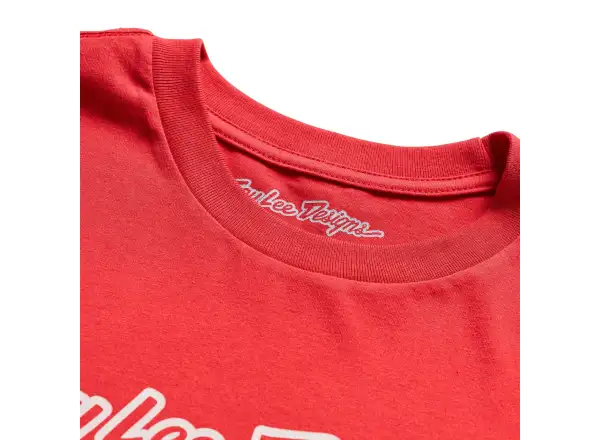 Troy Lee Designs Signature męska koszulka krótki rękaw Scarlet glo