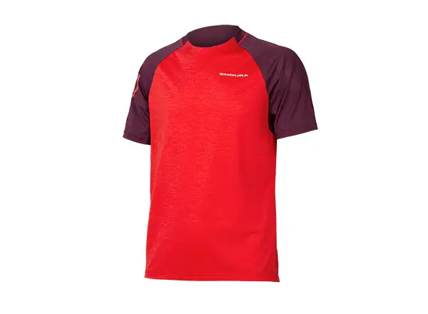 Endura SingleTrack męska koszulka z krótkim rękawem Pomegranate
