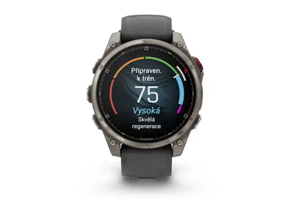 Garmin fenix 8 Pro 47 mm AMOLED Sapphire inteligentny zegarek Titanium Graphite/Black