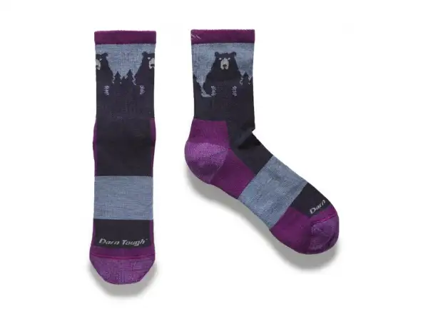 Darn Tough Bear Town Micro Crew Lightweight Cushion damskie skarpety Purple