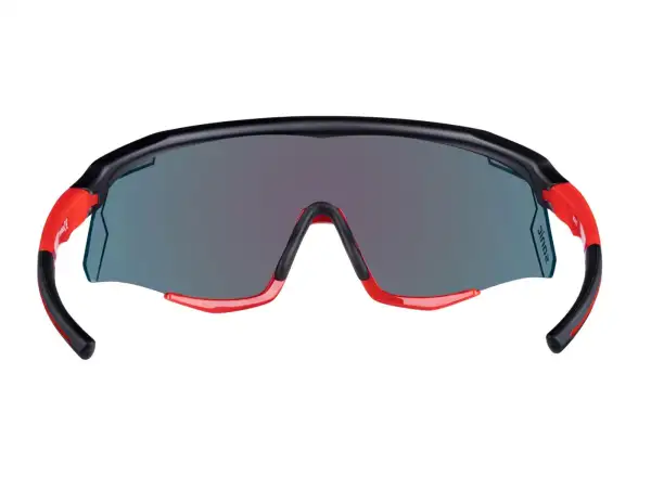 Force Sonic okulary rowerowe czarna/czerwona, czerwone lustrzane soczewki