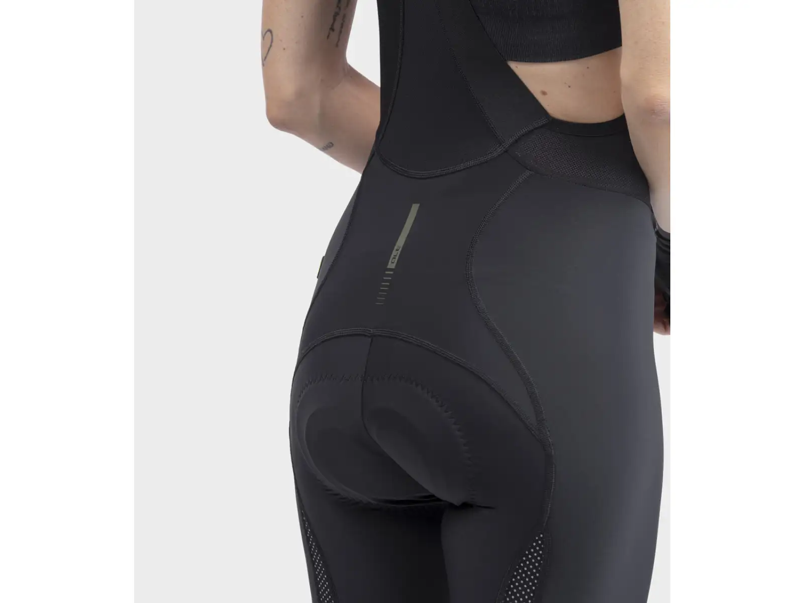 Alé PR-R Green Speed damskie spodenki z wkładką i szelkami Black
