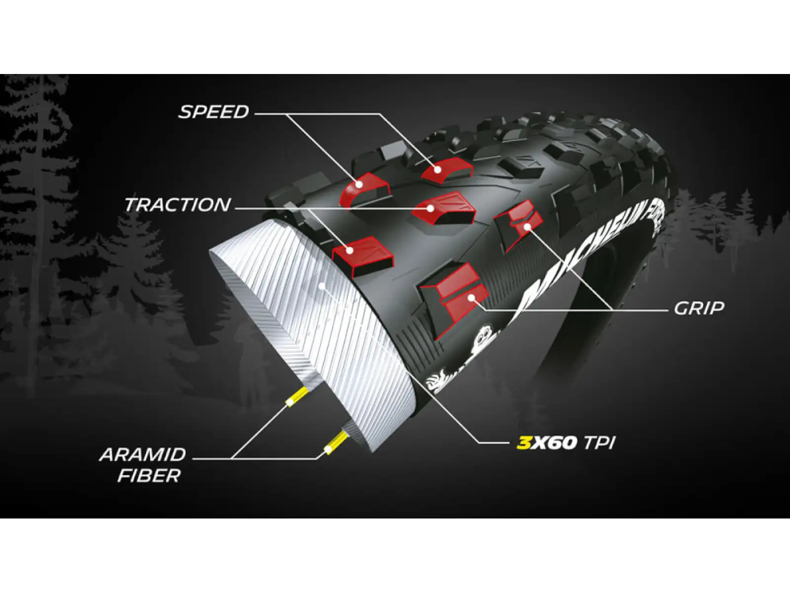 Michelin Force XC TS TLR 26x2,10" MTB opona kevlar