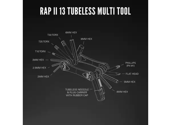 Lezyne Rap II-13 Tubeless multitool black
