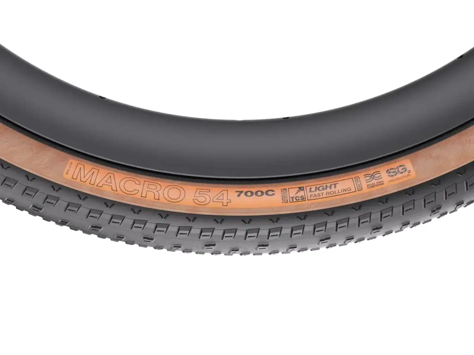 WTB Macro 700x54 TCS Light Fast Rolling Dual SG2 opona gravel czarna/brazowa