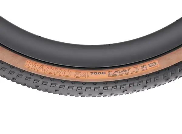 WTB Macro 700x54 TCS Light Fast Rolling Dual SG2 opona gravel czarna/brazowa